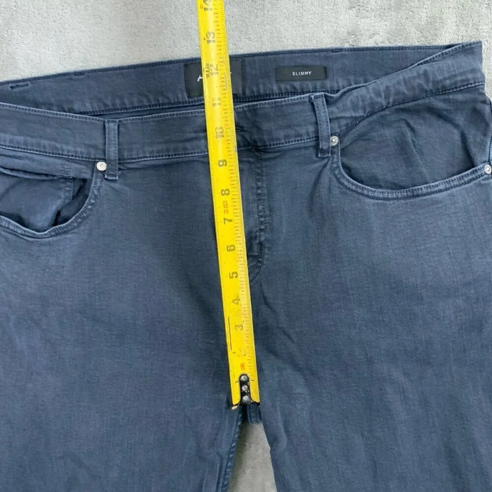 7 for all Mankind Slimmy Jeans Mens 40x31” Faded Blue Straight Leg Denim Stretch